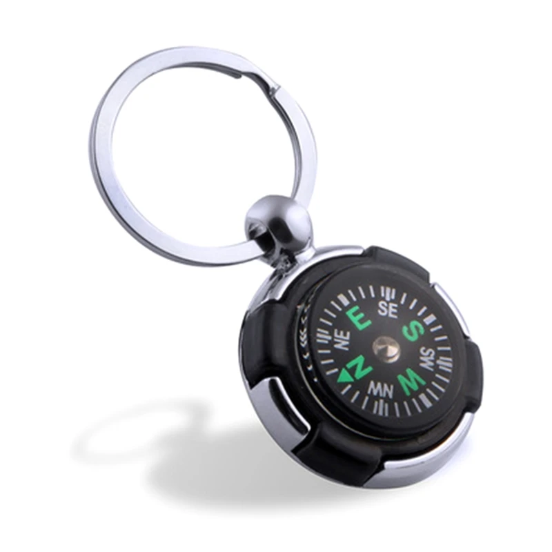 

1PC Key Chain Mini Compass Outdoor Camping Hiking Finding Way Hiker Navigator Utility Gear Survival Keychain Compass