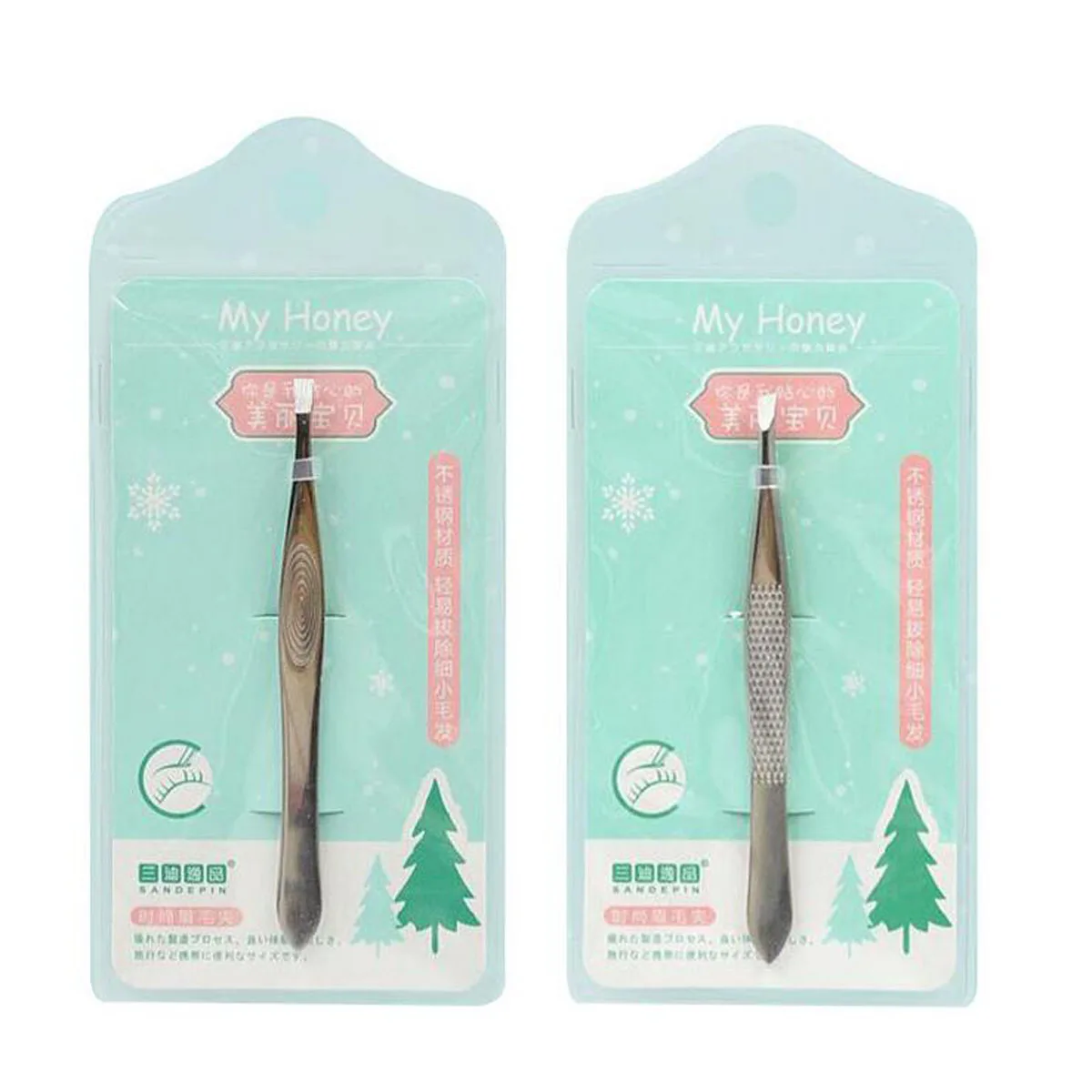 3pcs Bevel Flat Angle Eyebrow Tweezers Stainless Steel Face Hair Removal EyeBrow Trimmer Eyelash Clip Cosmetic BeautyMakeup Tool