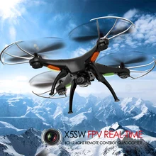Квадрокоптер с камерой SYMA X5SW Drone HD FPV Wifi в Режиме реального времени Дистанционного Управления Вертолет 2.4 ГГц 4CH Дрон Quadcopter