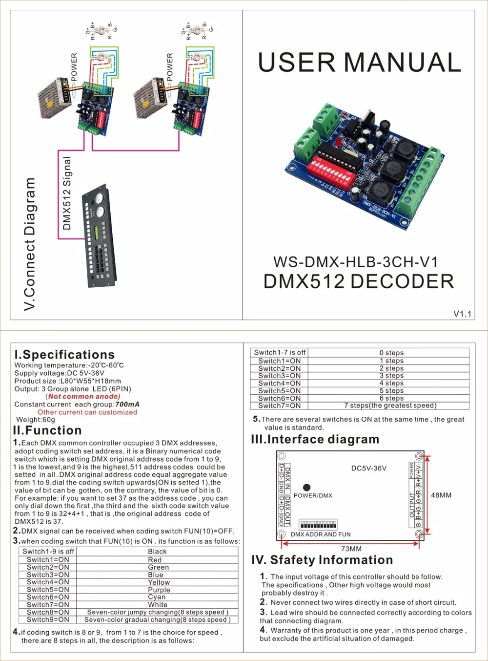 700MA 1-DMX-HLB-3CH-V1