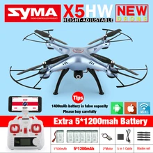 Syma X5HW FPV RC Quadcopter Drone with WIFI Camera 2.4G 6-Axis VS Syma X5SW Upgrade dron RC Helicopter Toys with 3 battery