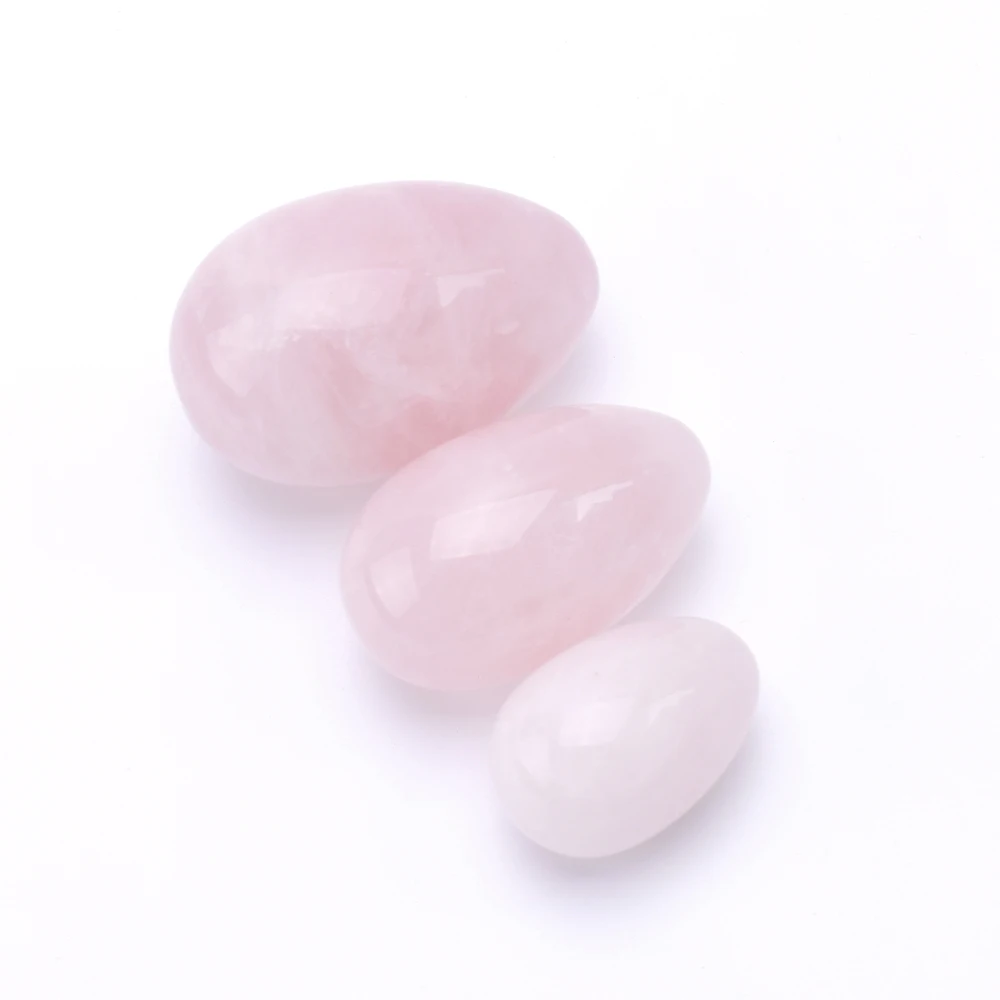 Розовый кварц иони яйцо розовый камень нефрит яйцо без отверстия Женский гигиенический продукт для женщин Кегеля Тренажер Вагинальные мышцы подтяжки