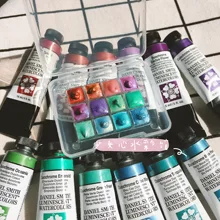 Дэниэл Смит кружевные шелковые трусики перламутрового оттенка воды Цвет bling acuarelas ссамозакрывающийся крафт-Сулу boya profesionales 12-Цвет воды Цвет пигменты упаковка подводной лодки