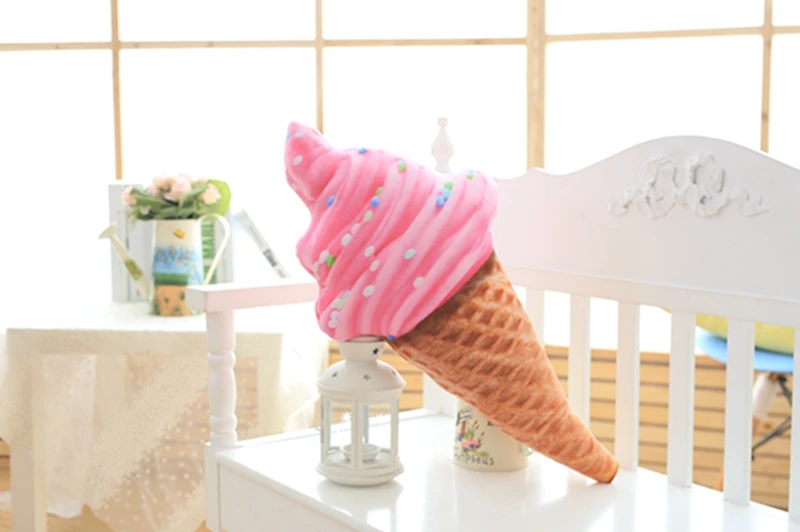 30CM New design 3D sweet ice cream pillow cushion car waist support cushion Soft Plush Stuffed Doll Toys Creative Pillow