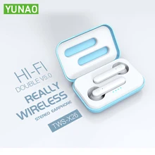 YUNAO X26 Wireless Bluetooth earphones Earphones with Charging box Support Siri mic noise canceling sport waterproof earphone