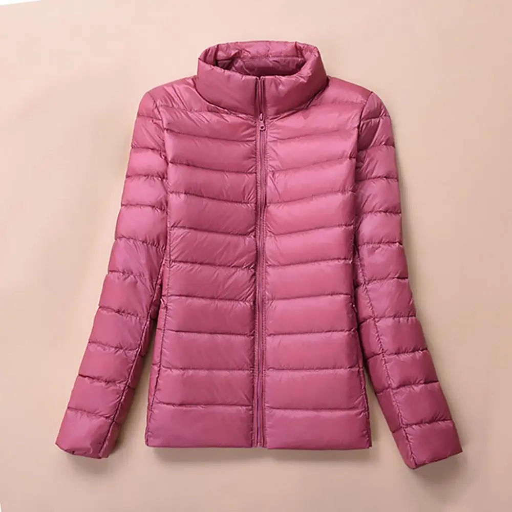 

Plus Size 7XL Winter Jacket Women Spring Short Bomber Jacket Ultra Thin Light Slim Coat Female Autumn Basic Duck Down Coats 6XL