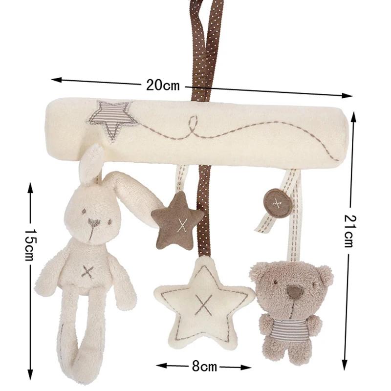 Детская коляска колокольчики, мягкая музыкальная подвесная игрушка в виде животного, милая многофункциональная плюшевая коляска, аксессуары BB0083