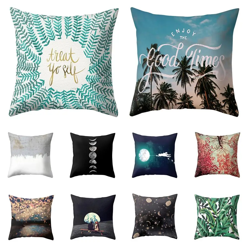 

40# Night Sky Geometry Square Polyester Breathable Pillow Case Cushion Cover Sofa Bed Office Home Decor Pillow Case
