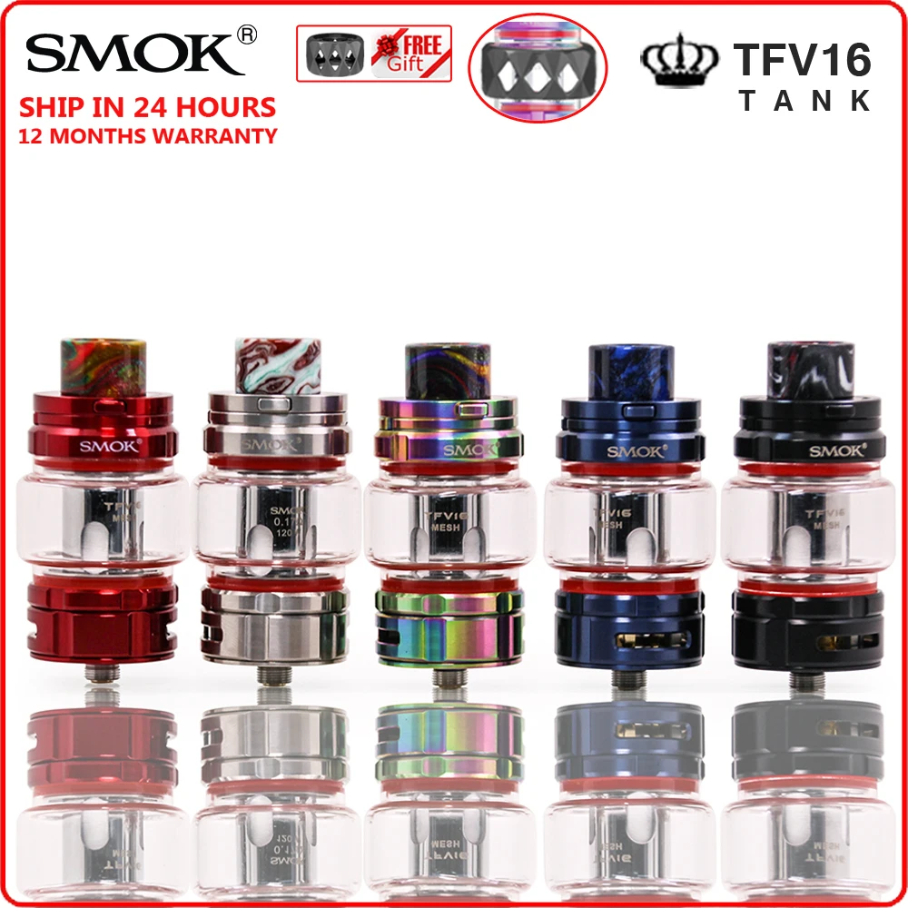 

NEW! Original SMOK TFV16 Tank 9ml Electronic Cigarette Vape Atomizer 510 Thread TFV 16 Mesh Coil Vaporizer VS TFV12 Prince Tank