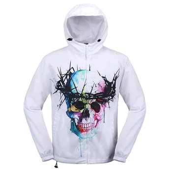

2017 Diy Hiking Autumn Outdoor Men's Windbreaker Jacket Outdoor 3d Colorful Digital Printing Breathable Cool Quick-drying Coat