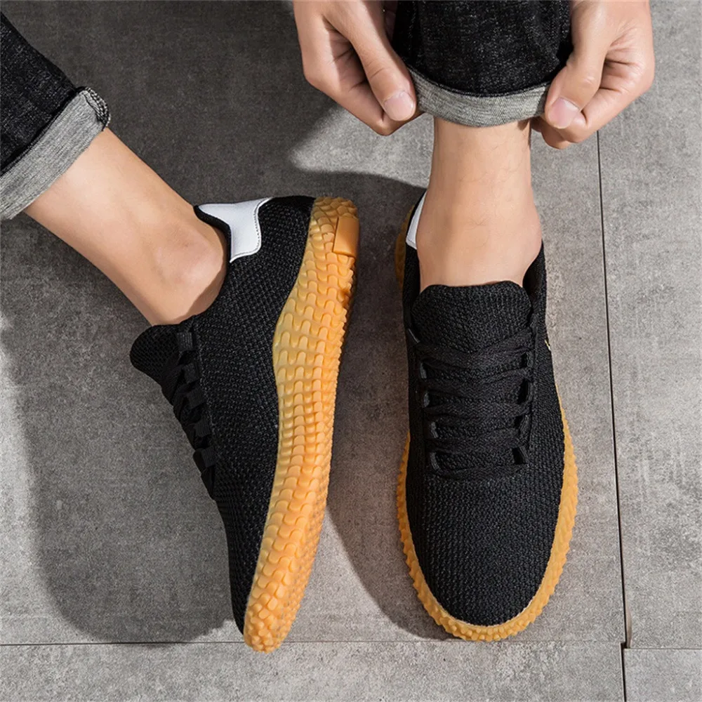 2019 Summer men's breathable mesh sneakers wild trend casual shoes round head straps running shoes non-slip lightweight 40J20 (6)