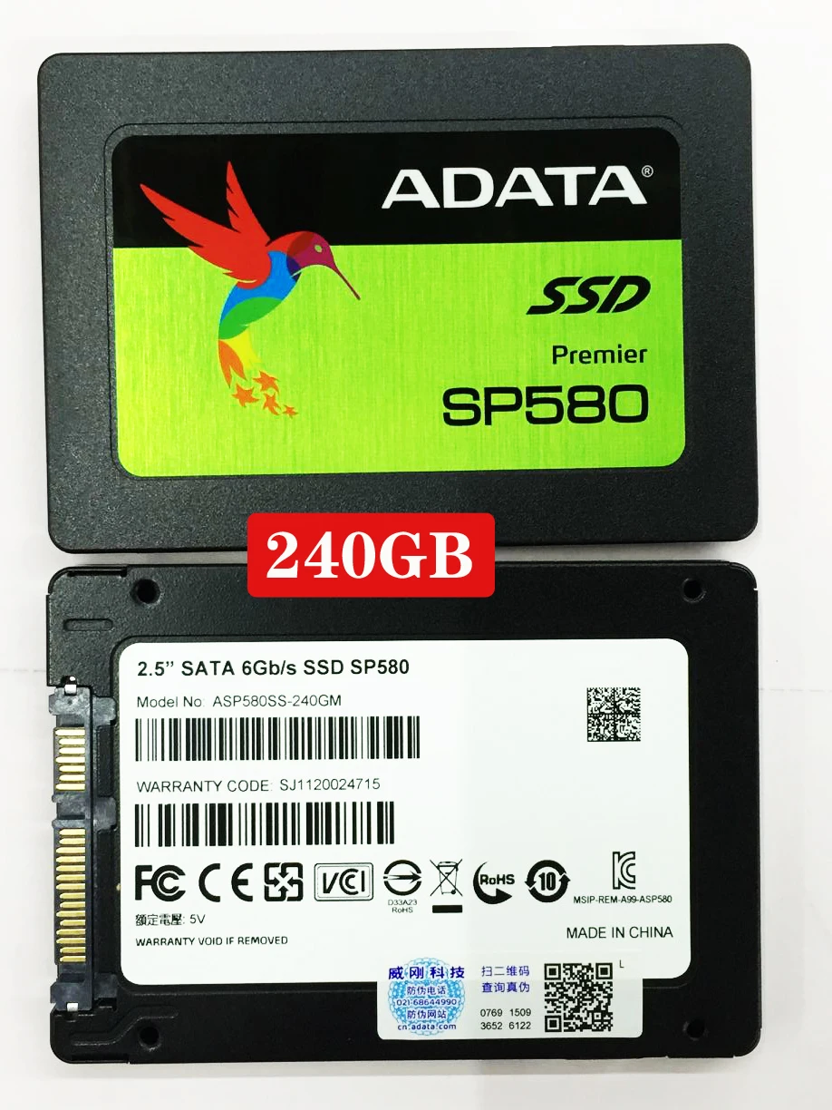 ADATA SP580 SSD Настольный ПК 120 ГБ 240 ГБ 2,5 дюйма SATA III HDD жесткий диск HD SSD ноутбук PC 480 ГБ 960 ГБ Внутренний твердотельный накопитель