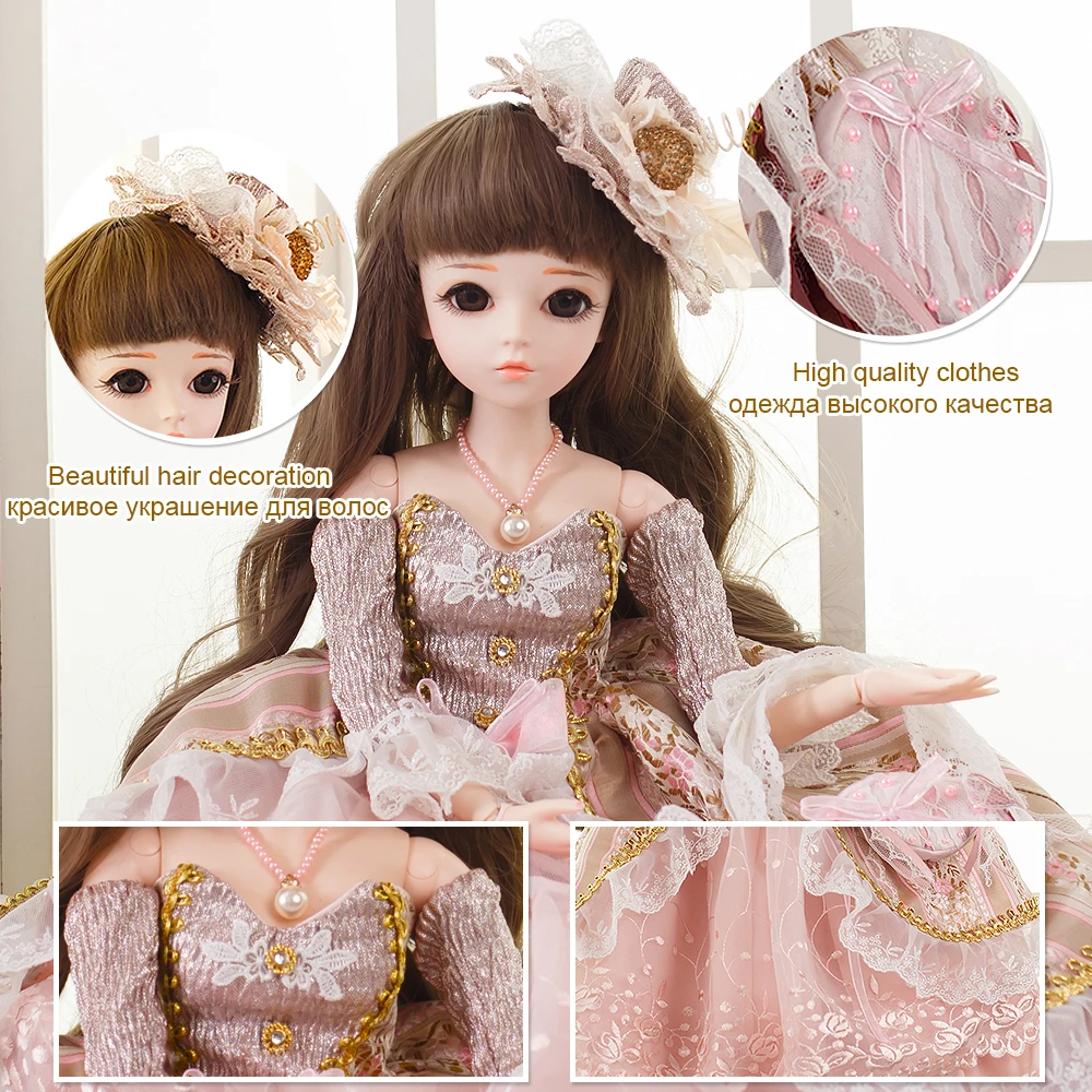 UCanaan 1/3 23,6 ''BJD куклы с 18 шариковыми шарнирами одежда наряд обувь парик макияж SD кукла для девочек подарок и коллекция кукол