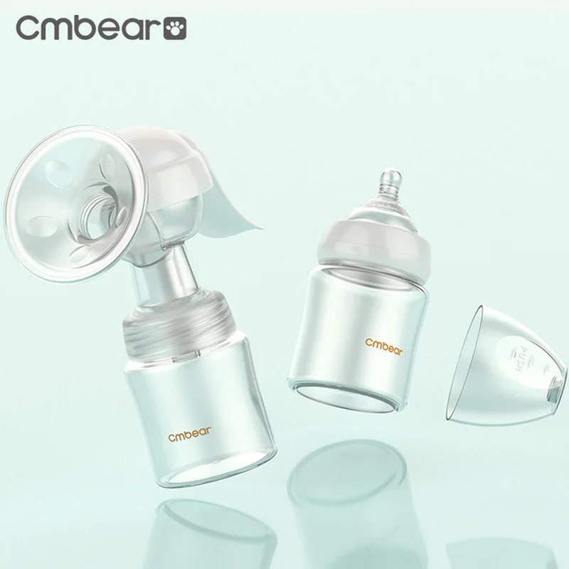 Cmbear Manual Breast Pump Powerful Baby Nipple Suction 150ml Feeding Milk Bottles Breasts Pumps Bottle Sucking Bottle Nipple