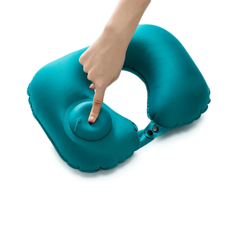 

U-Shape Automatic Inflatable Travel Pillow Neck Pillow Car Air Inflatable Pillows Neck Cushion Travel Headrest Folding Portable