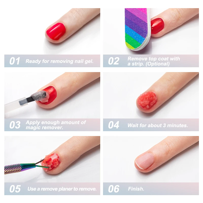 ROSALIND Гель-лак для ногтей магический удалитель для маникюра быстрая очистка в течение 2-3 минут УФ-гель для ногтей Удаление основы верхнее покрытие дизайн ногтей