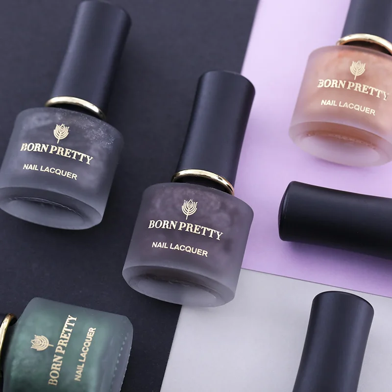 Матовое стекло с перламутровым эффектом BORN PRETTY лак для ногтей 6 мл зеленый