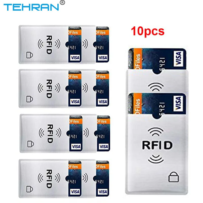 

10 pcs Anti-Scan Card Sleeves Anti Theft RFID Card Protector Identity Anti-Scan Card Sleeve Portable Bank Card Holder