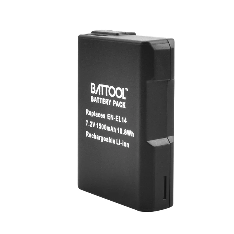 BATTOOL 2 шт. EN-EL14 EN EL14 Перезаряжаемые Батарея Bateria + ЖК-дисплей USB Зарядное устройство для Nikon D3100 D3200 D3300 D5100 D5200