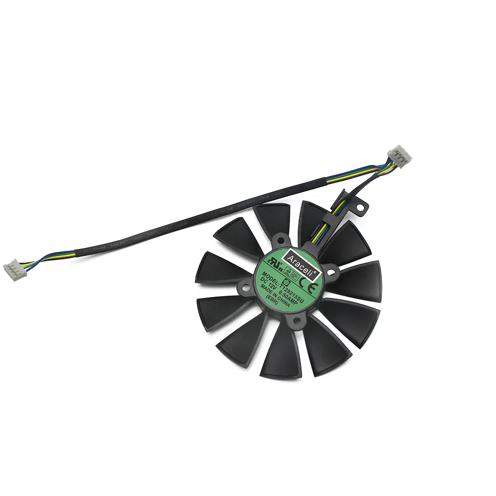 88MM T129215SU 0.50A Cooler Fan For ASUS GTX1060 1070 Ti RX 470 570 580 Dual OC Graphics Card Everflow Cooling Fans