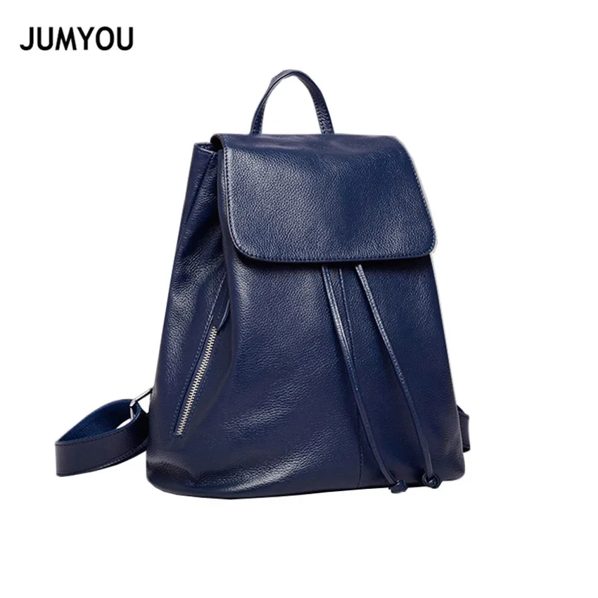 

Backpack Women Leather Cow Leather Black Soft Casual Fashion Simple Vintage Backpack For Female Travel Backpack For Teenage Girl