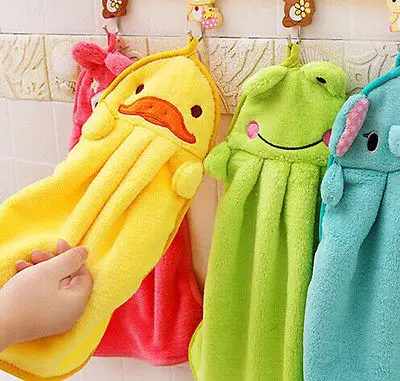 

New Baby Hand Towel Soft Children's Cartoon Animal Hanging Wipe Bath Face Towel
