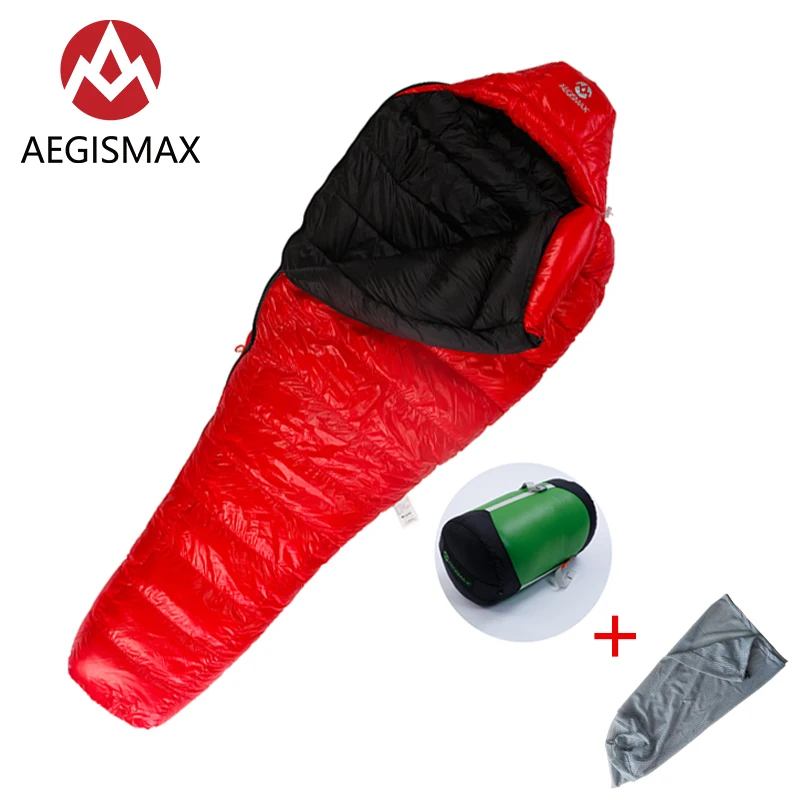 

AEGISMAX C500 Outdoor Camping Ultra-Light Mummy 650FP White Duck Down SPring Autumn Winter Three Season Sleeping Bag