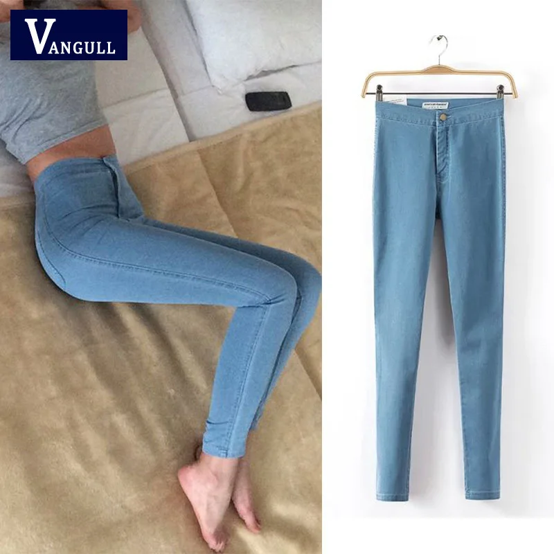 Модные женские джинсы Новинка весна осень высокая талия обтягивающие джинсы повседневные брюки длинные брюки-карандаши эластичные одежда