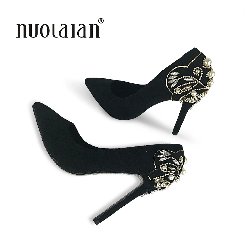 

2018 Brand Women Pumps Sesy High Heels Designer Rhinestone Women's Shoes 12cm T Heels Party Wedding Shoes Woman