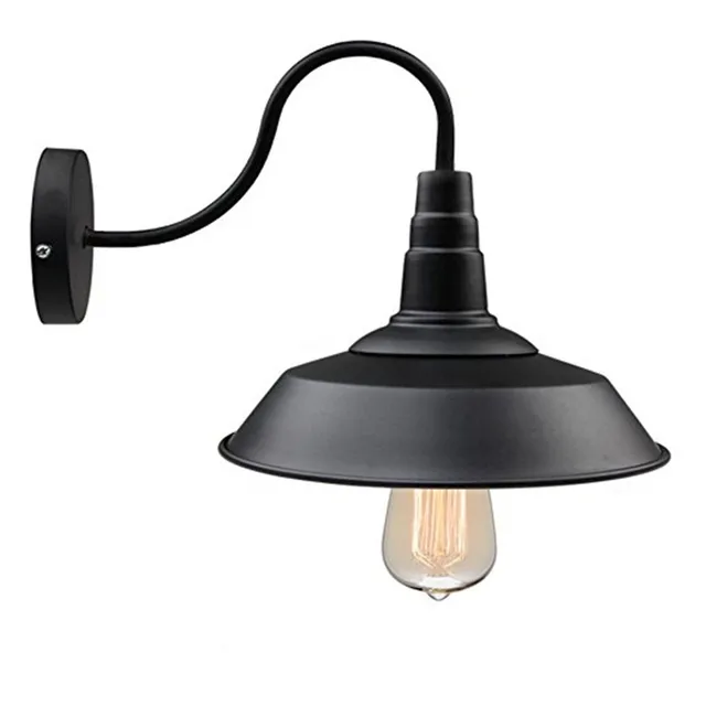 Warehouse Barn Style Wall Sconce Gooseneck Arm Edison Warehouse Barn Style Wall Sconce Gooseneck Arm Edison Vintage Metal Lamp Mounted Lighting Fixture