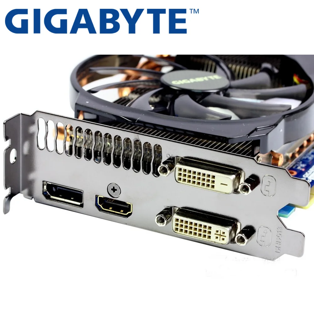 Видеокарта GIGABYTE GTX 650 Ti Boost 1 Гб 750 бит GDDR5 видеокарты для nVIDIA Geforce б/у VGA карты более