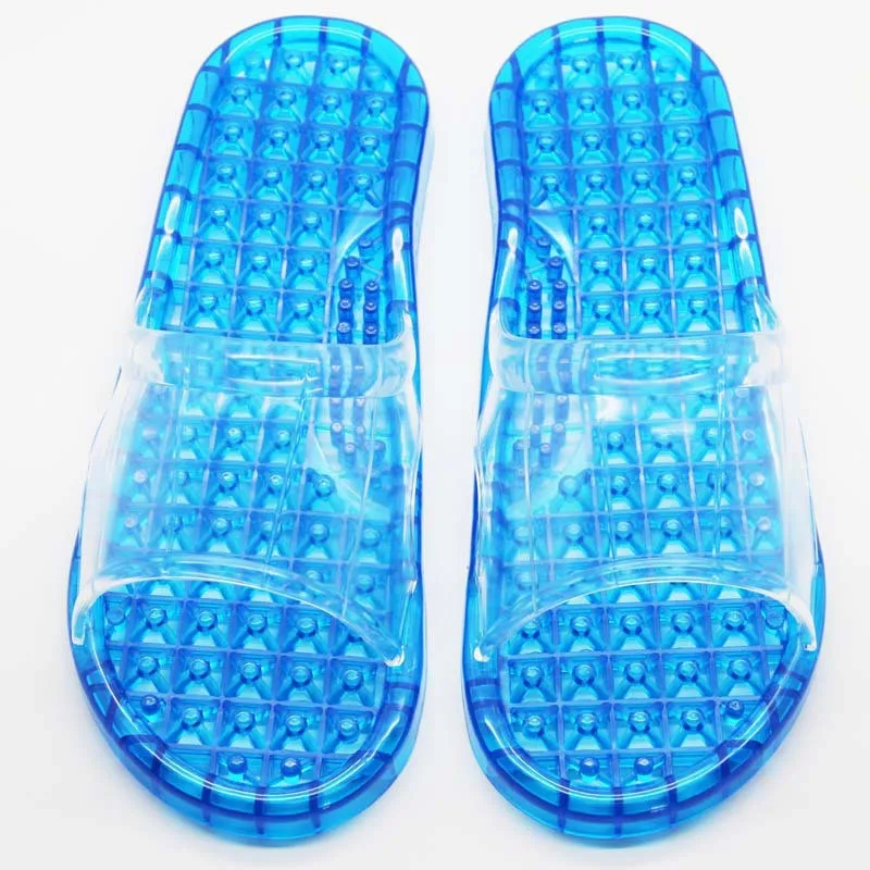 Summer bathroom slip resistant crystal bath massage cutout slippers ...