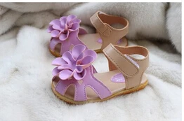 Weonedream обувь для девочек лето кожа pu девушки цветка дети детская одежда обувь малыша девушка сандалии сначала ходунки мулы и сабо - Цвет: purple