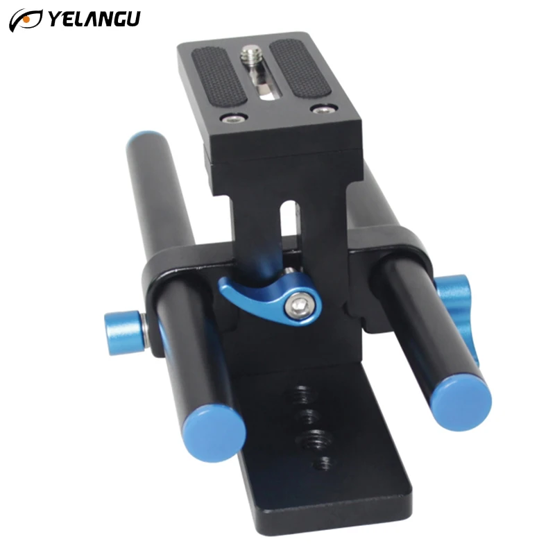 buy YELANGU Camera Track Rail Slider Baseplate 15mm Rod System 1 4 #039; #039; amp; 3 8 #039; #039; Quick Release Plate for DSLR Shoulder Mount Follow Focus
