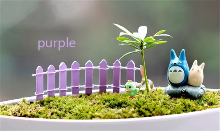 6 1Pcs Micro Landscape Small Wooden Fence DIY Flexible Figurines Miniatures Home Decoration Toy Jewelry Accessories