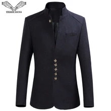 VISADA JAUNA, мужской костюм, пальто, мужские костюмы, стоячий воротник, Бизнес Стиль, Повседневный, приталенный, мужской, однотонный, верхняя одежда для мужчин, верхняя одежда, 6XL