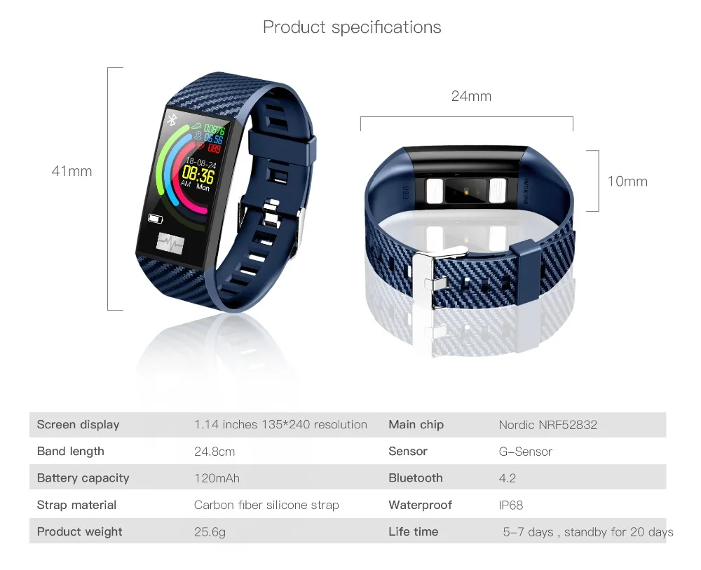 696 DT58 Smartband фитнес трекер с пульсом функция HRV водонепроницаемый браслет