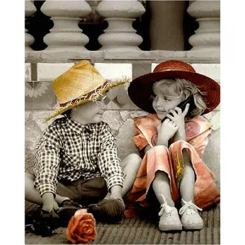 

Diy diamond painting Cross stitch kit 5D Diamond embroidery Boy girl square rhinestone pasted mosaic painting Crafts Needlework