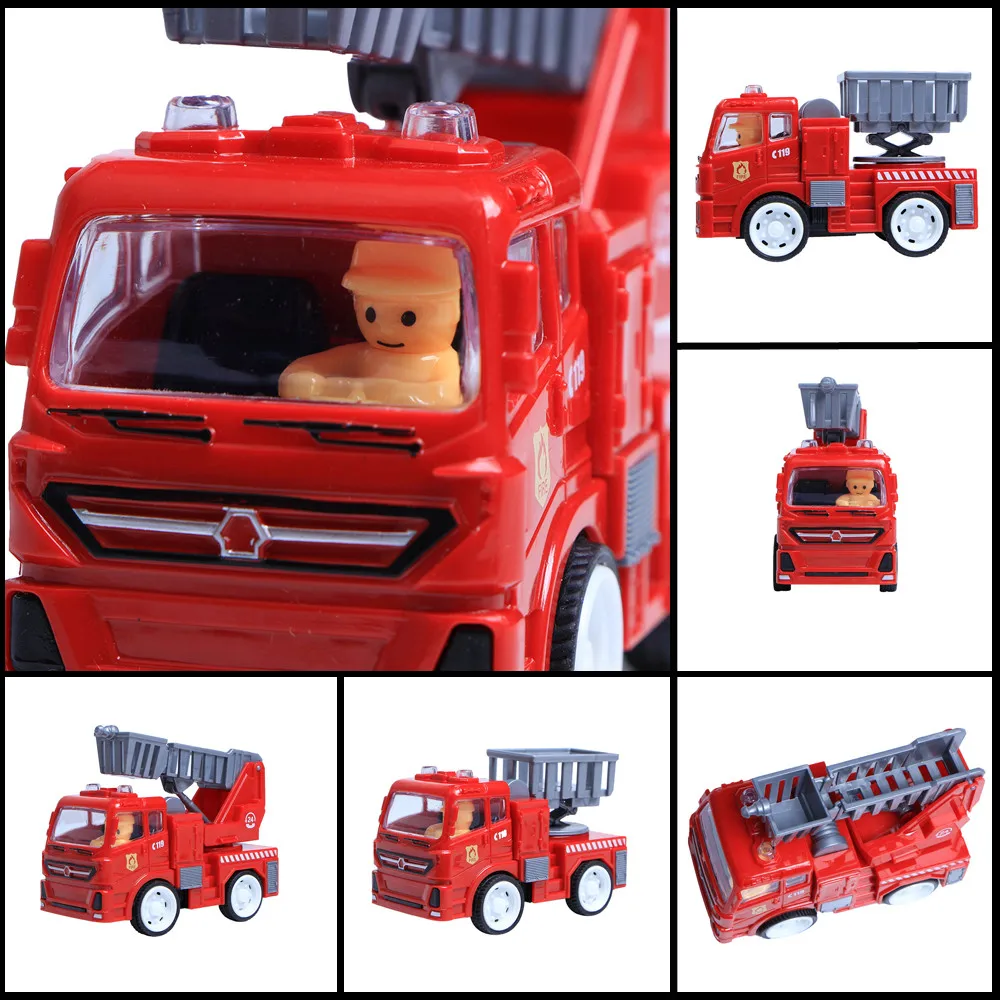 Car Toys For Boys Plastic Interactive Car Toys For Children Diecast Vehicle Cars Fire Truck Toys Transport Decor kids Gift k423