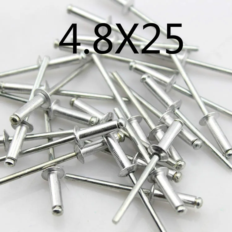 50pcs/lots M4.8x25 mm Aluminum Cap Screw/Aluminum/core Pulling Rivets