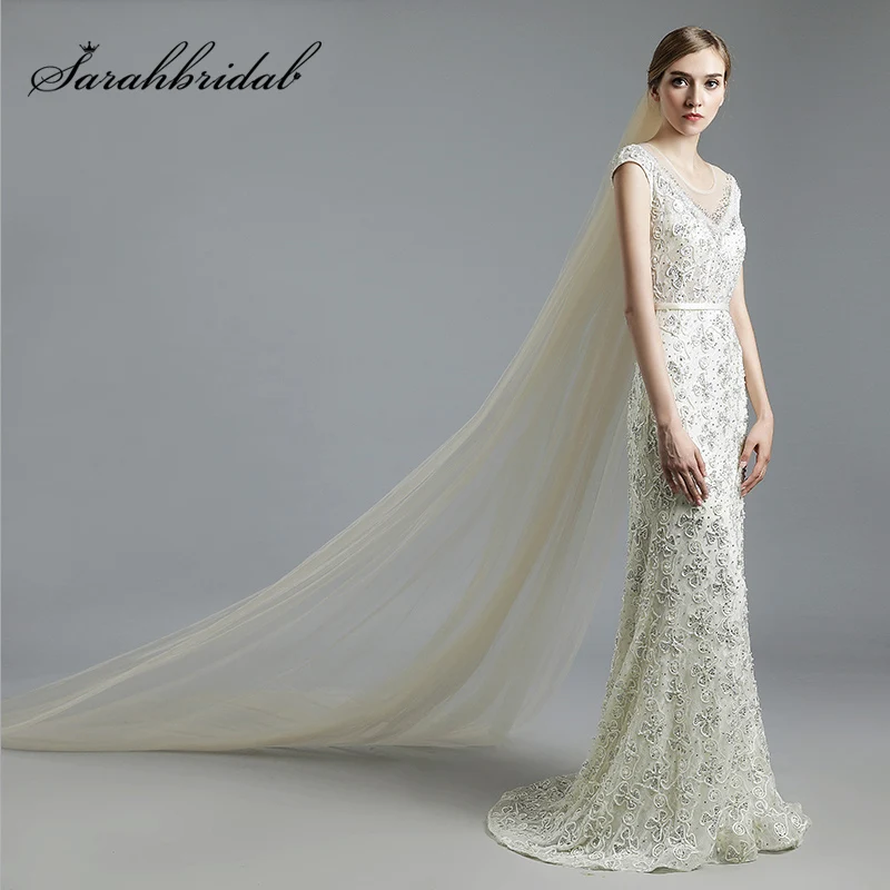

Elegant 2 Layer 3 m Long Wedding Veil with Comb High Quality Tulle Bride's Veils Cheap Wedding Accessories in Stock 11059