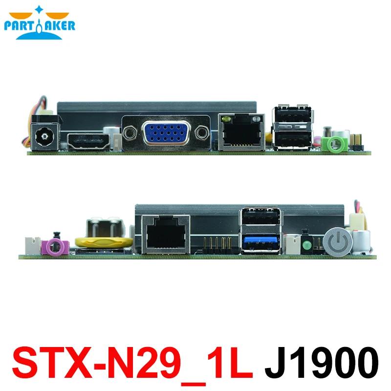 Безвентиляторная тонкая мини ITX материнская плата с 6* USB 2* COM VGA LVDS Intel J1900 Встроенная Промышленная материнская плата STX-N29_1L