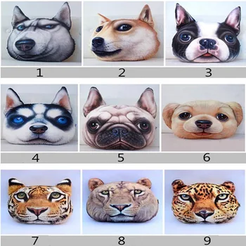 

NEW 3D print Cute french bulldog Face Pillow Cushion Dog Cat Sofa Office Nap Pillow Washable Pillow Car Seat Cushions