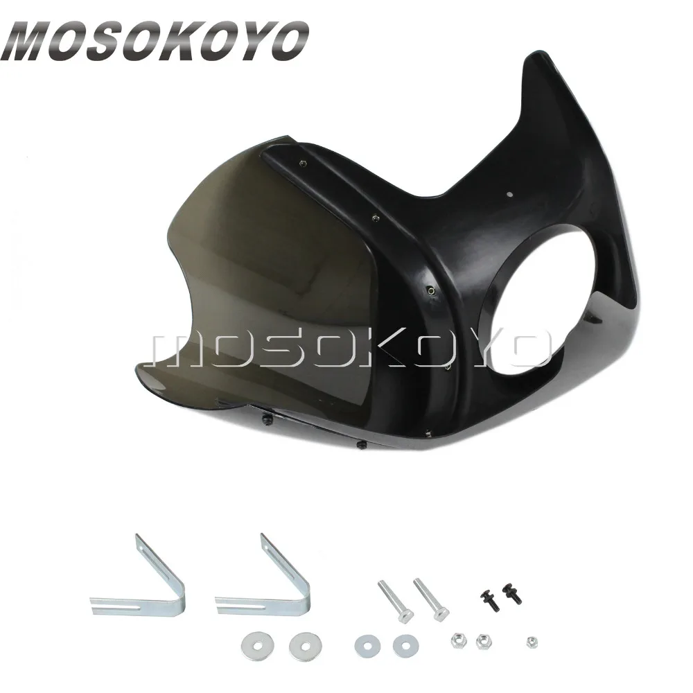 ABS пластик дым мотоцикл " фара обтекатель для Yamaha XS XJ Suzuki GS GT Honda CB GL 125 250 400 650 Универсальный