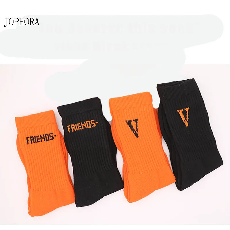 

JOPHORA Hot Autumn tube men's socks trend Europe and the United States street wind cotton FRIENDS high tube