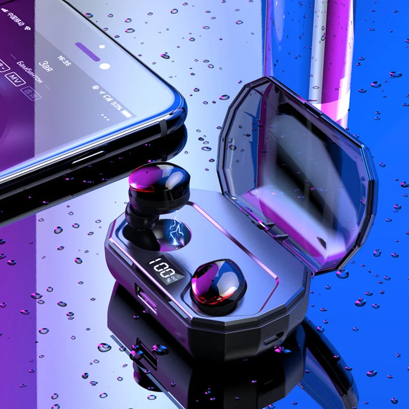 Bluetooth 5 0 истинные беспроводные наушники 3D стерео аудио в ухо встроенный