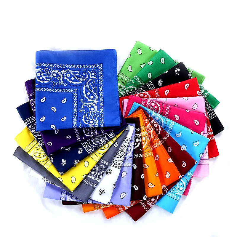 mens blanket scarf High quality 55x55cm bandana Unisex Hip Hop Fashion Headwear Hair Band Neck Scarf Wrist Wraps Square scarves print Handkerchief mens scarf for summer