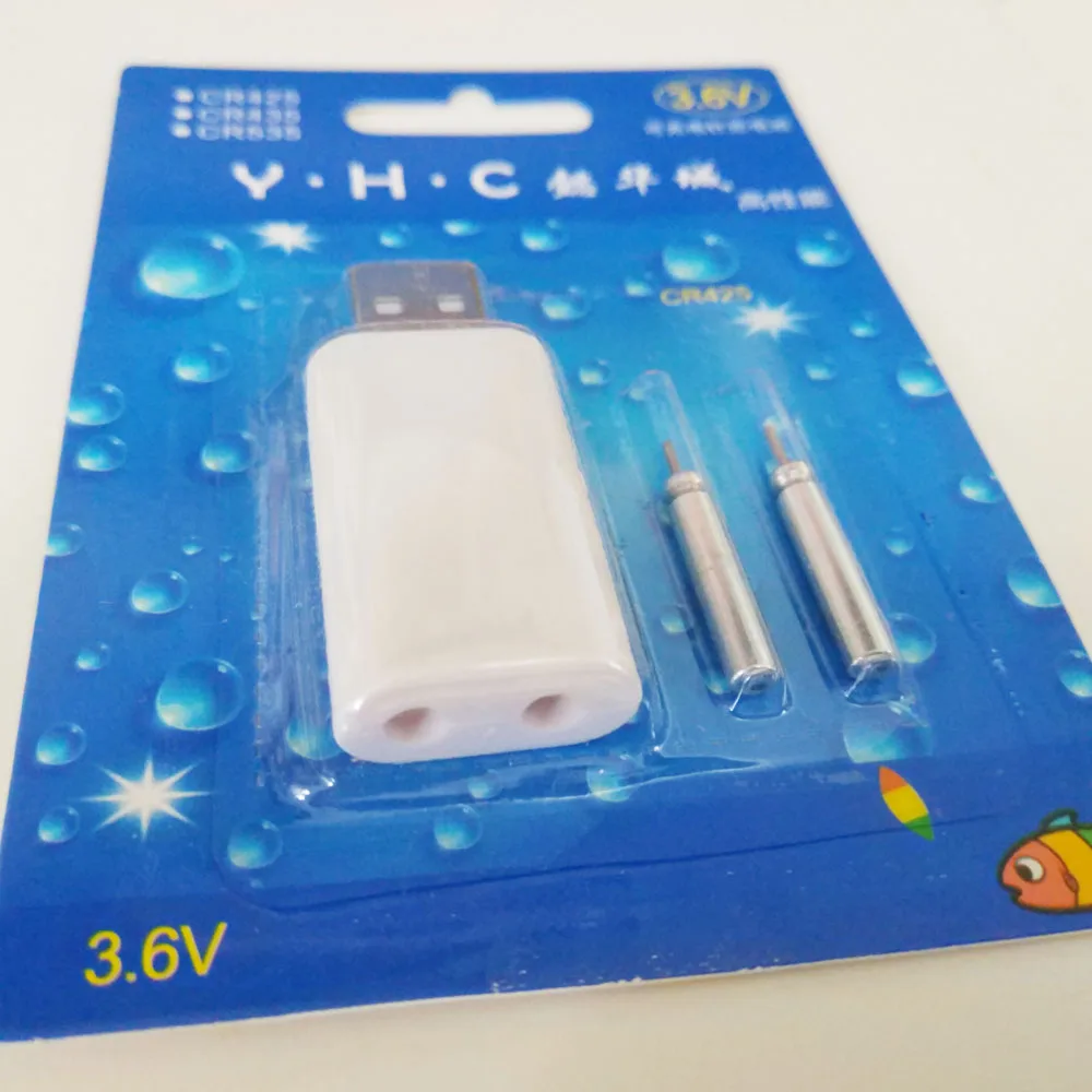 Recharble рыболовные плавающие батарейки cr425 с 2 отверстиями USB зарядное