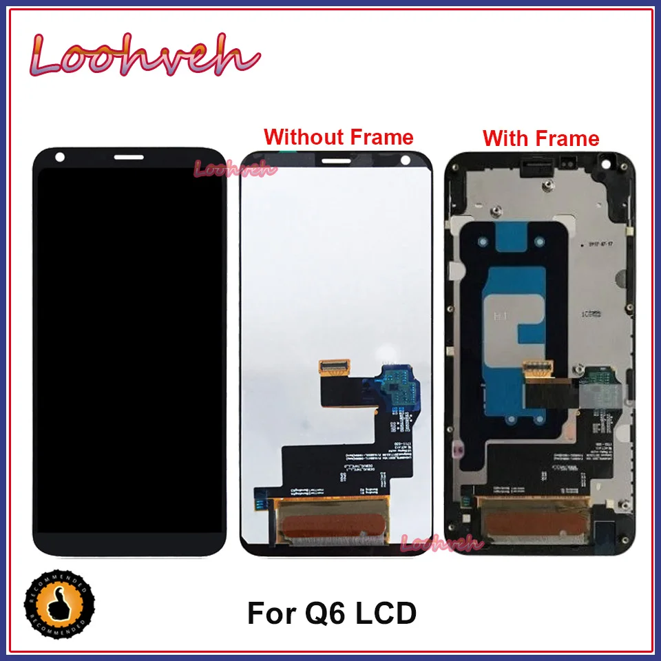 

High quality 5.5" For LG Q6 LCD Display Touch Screen Digitizer Assembly With Frame Replacement For LG Q6 LCD