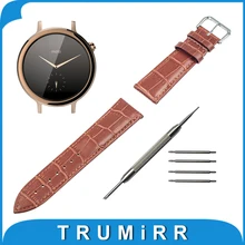16mm genuina correa de piel de cocodrilo de grano para moto 360 2 42mm mujeres 2015 de smart watch band correa de muñeca pulsera de la correa + herramienta